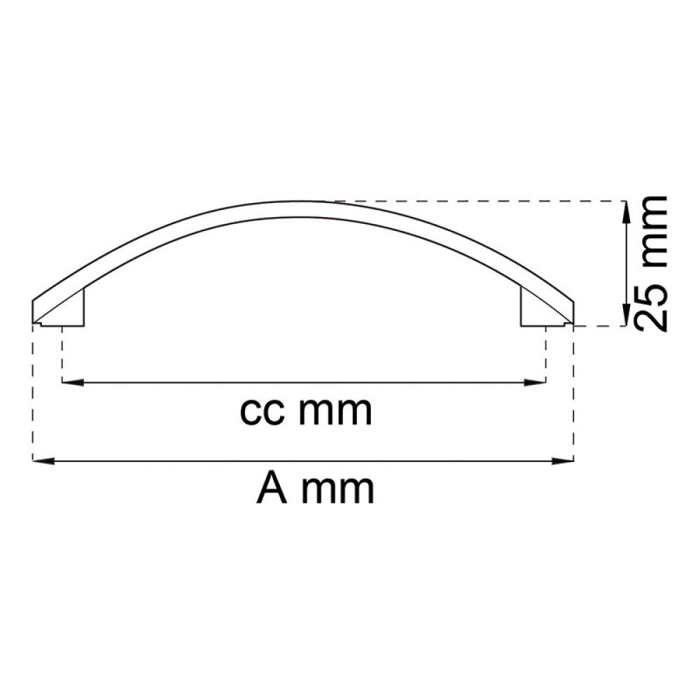HÅNDTAK HABO CORNELIA 105MM SVART