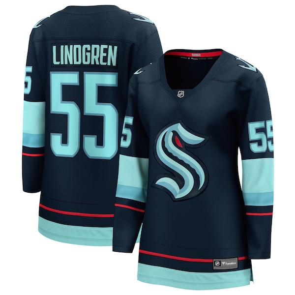 Ryan Lindgren Seattle Kraken  Women's Home Breakaway Jersey - Deep Sea Blue