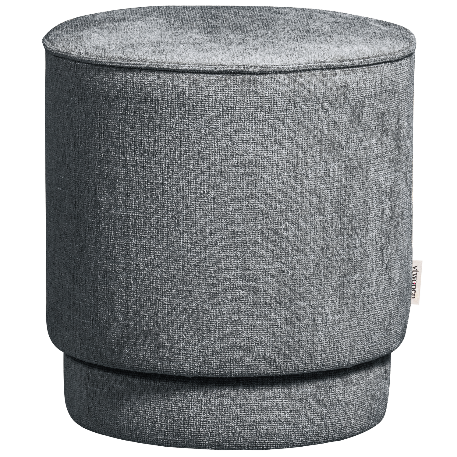vtwonen poef Pearl - Chenille - Denim Melange - 36xØ60