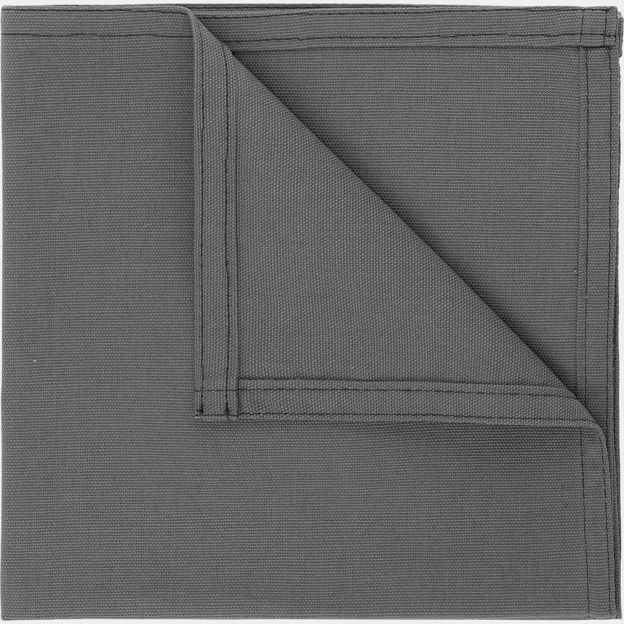 VENASQUE - Serviette de table en coton gris borie 41x41cm