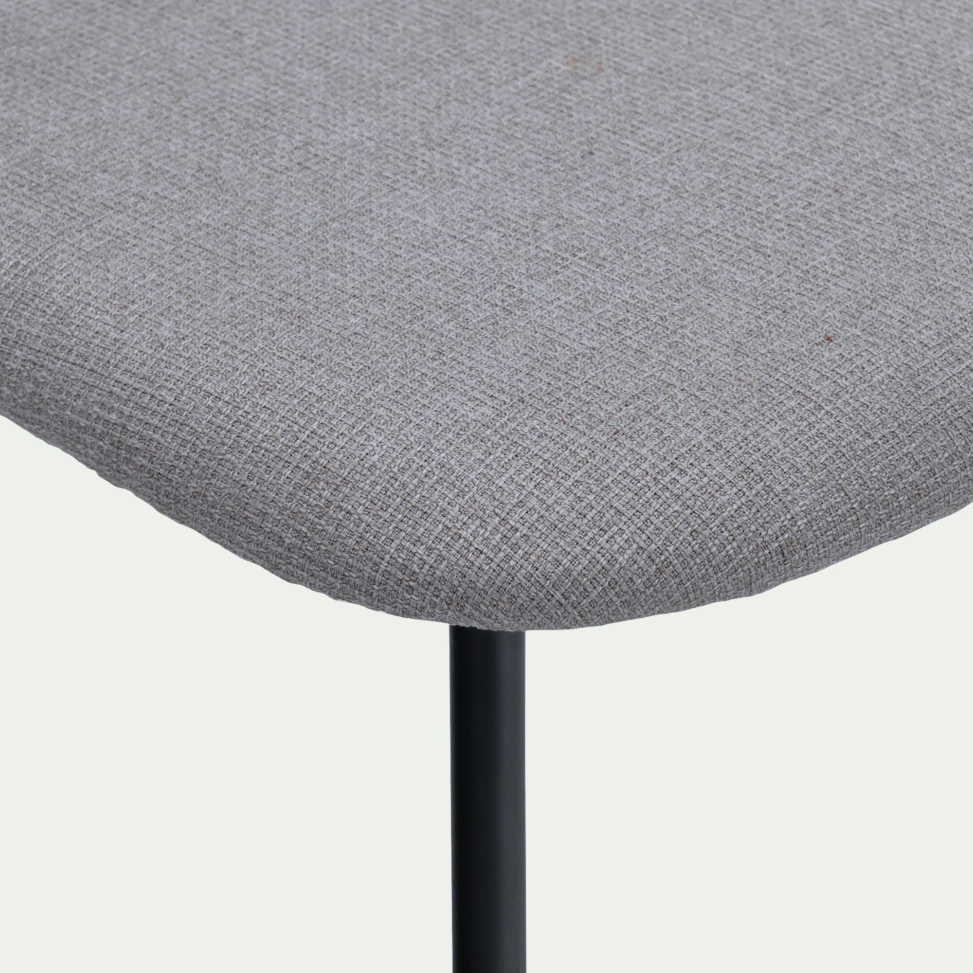 NOVES - Chaise de repas en tissu - gris