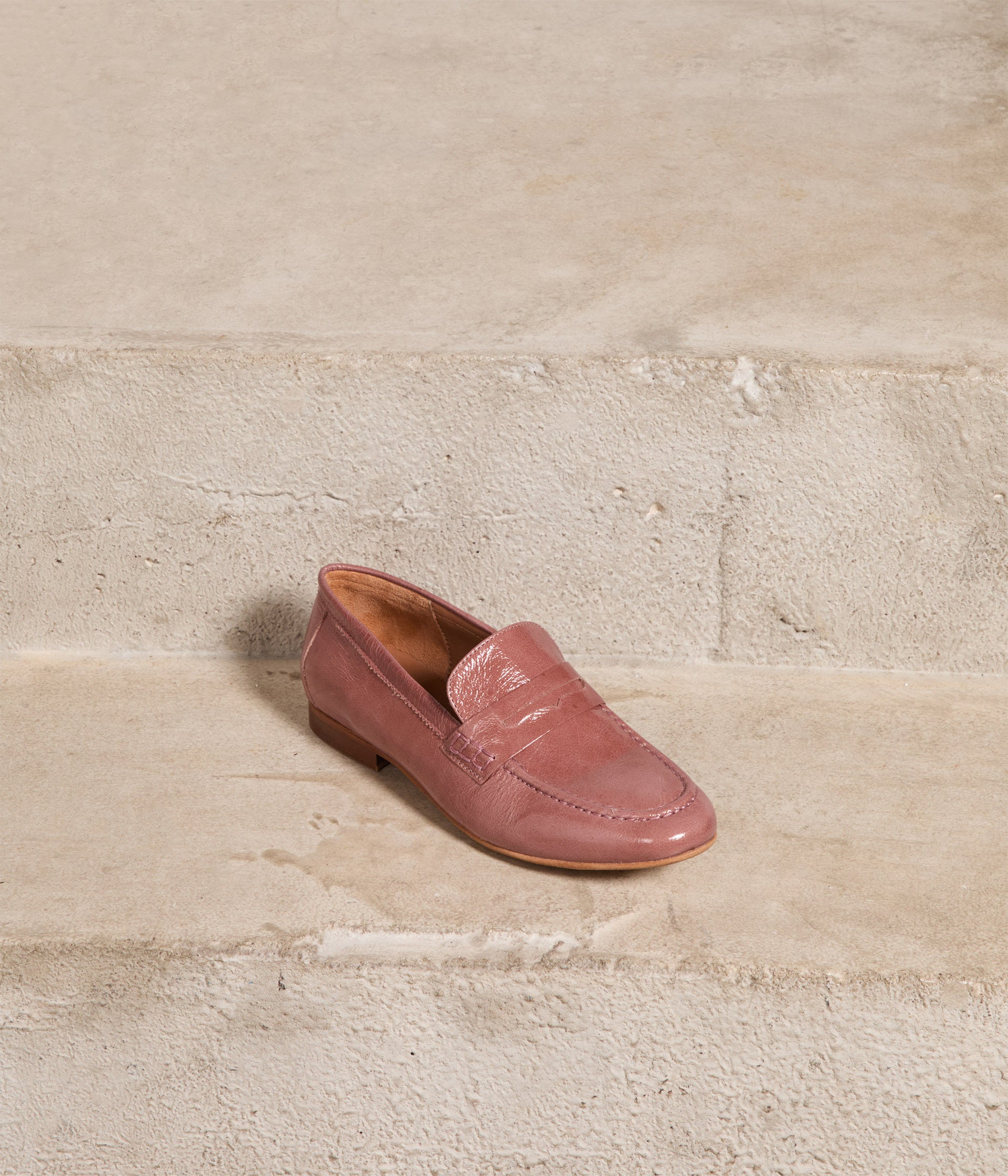 Mocassins roses vernis Abla