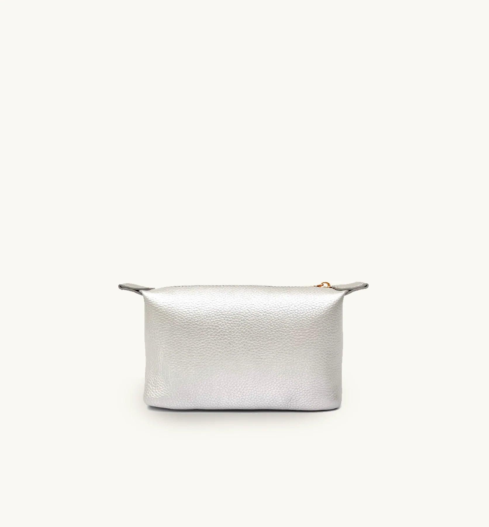 Apatchy London Small Leather Oyster Makeup Bag