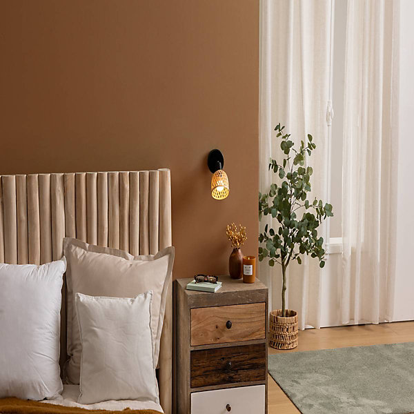Applique murale/plafonnier Lio beige 10x10cm - Atmosphera