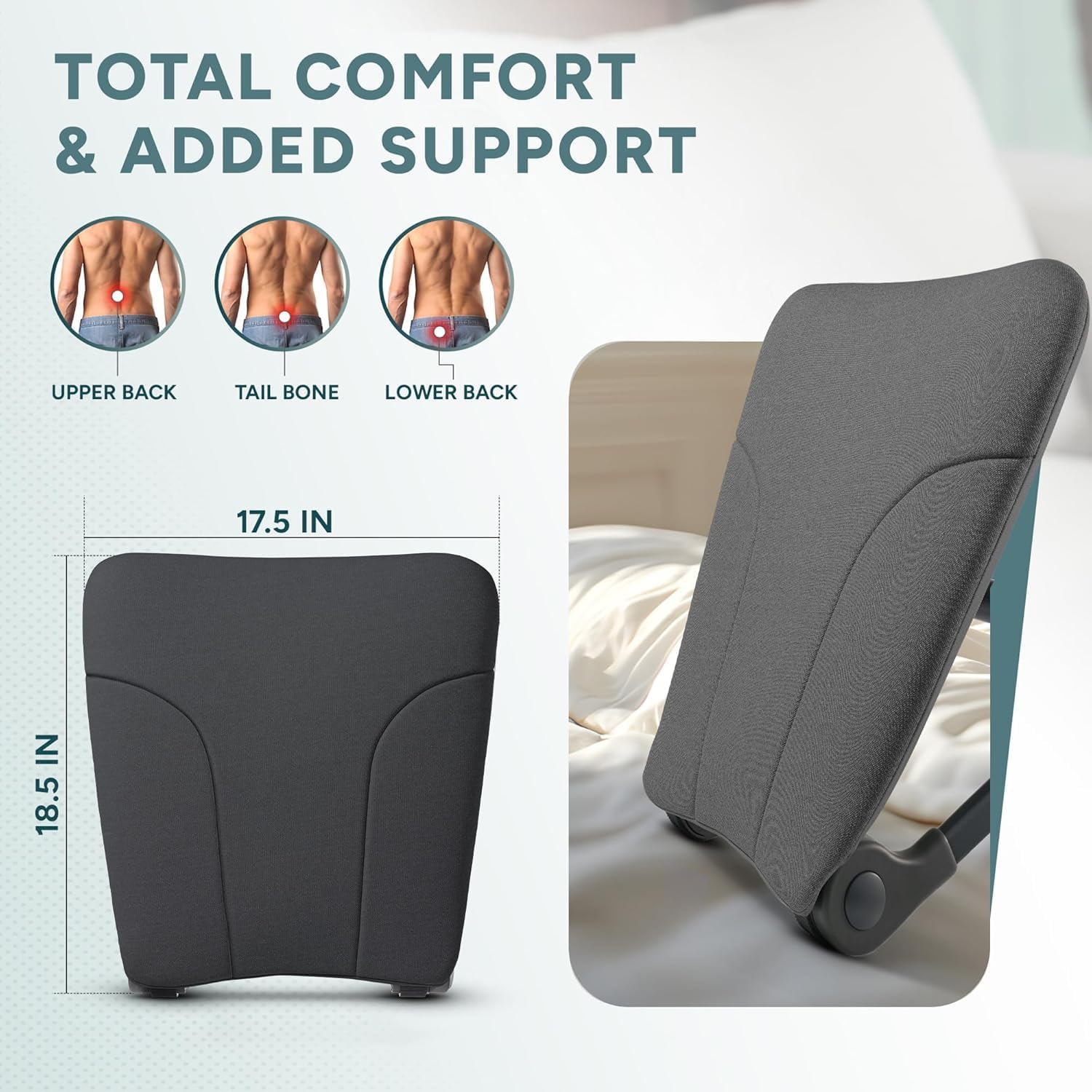 READY ROCKER Ultra| Adjustable Ergonomic Portable Rocker | Back Pain Relief & Relaxation | Back & Lumbar Support for Chair | Lightweight & Portable | 4.0 Model (Dove)