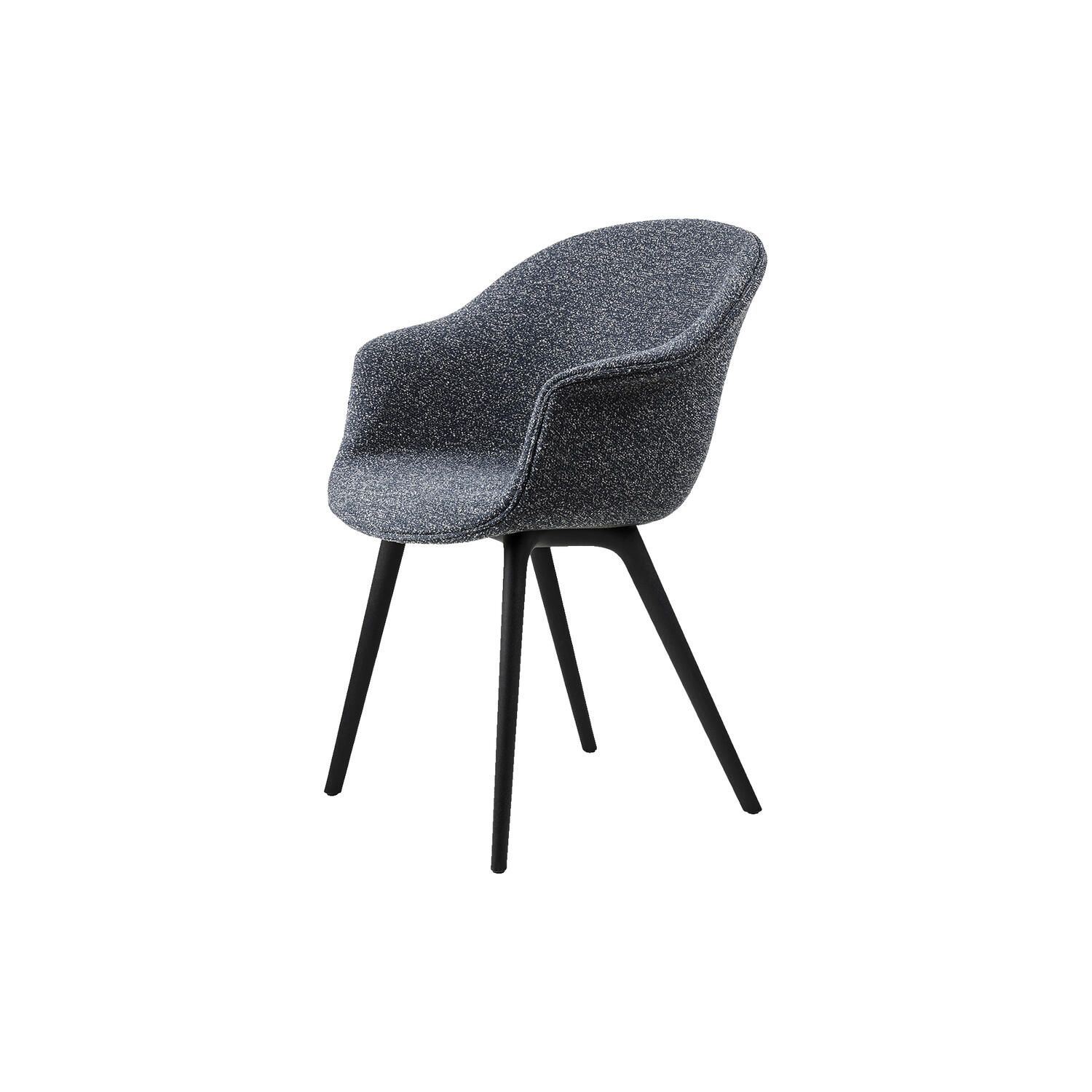 Bat Dining Chair Fully Upholstered, Around Boucl&eacute; 023/black