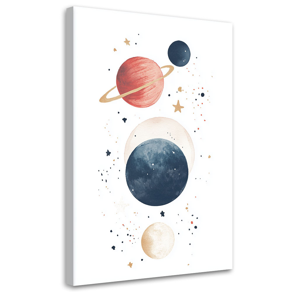 Feeby Obraz dla dzieci na ścianę, Planety Kosmos Boho 40x60