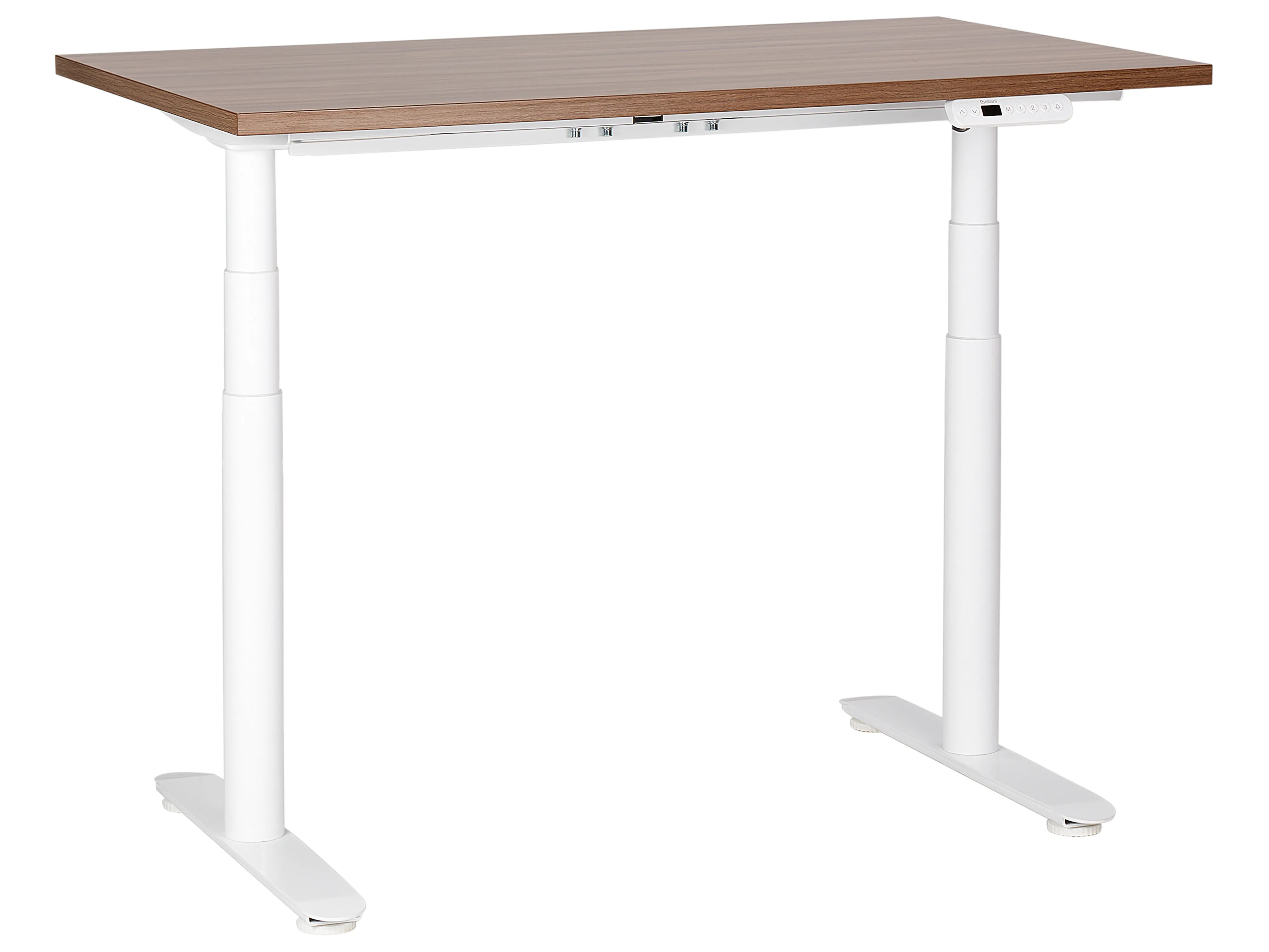 Electric Adjustable Standing Desk DESTINAS Brown/ White 120 cm 72 cm