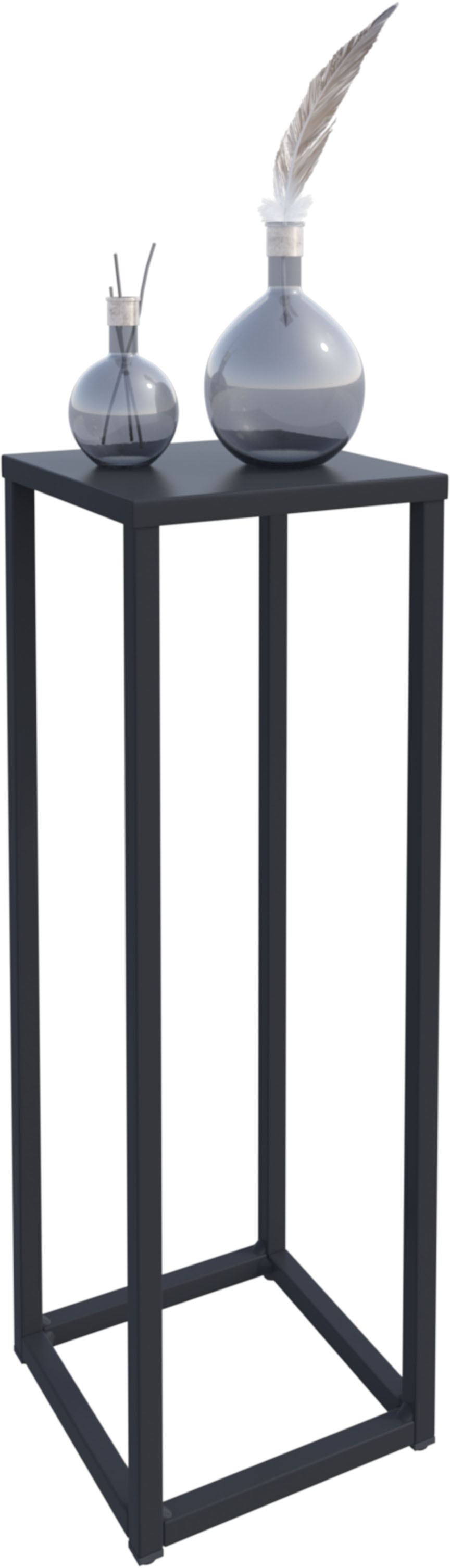 Nowoczesny Stojak Na Kwiaty 20x20x57 Loft Salon Czarny
