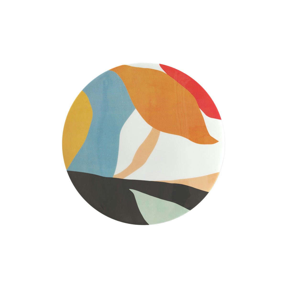 CHEYENNE - Table d'appoint ronde en métal multicolore et noir D40,5 cm