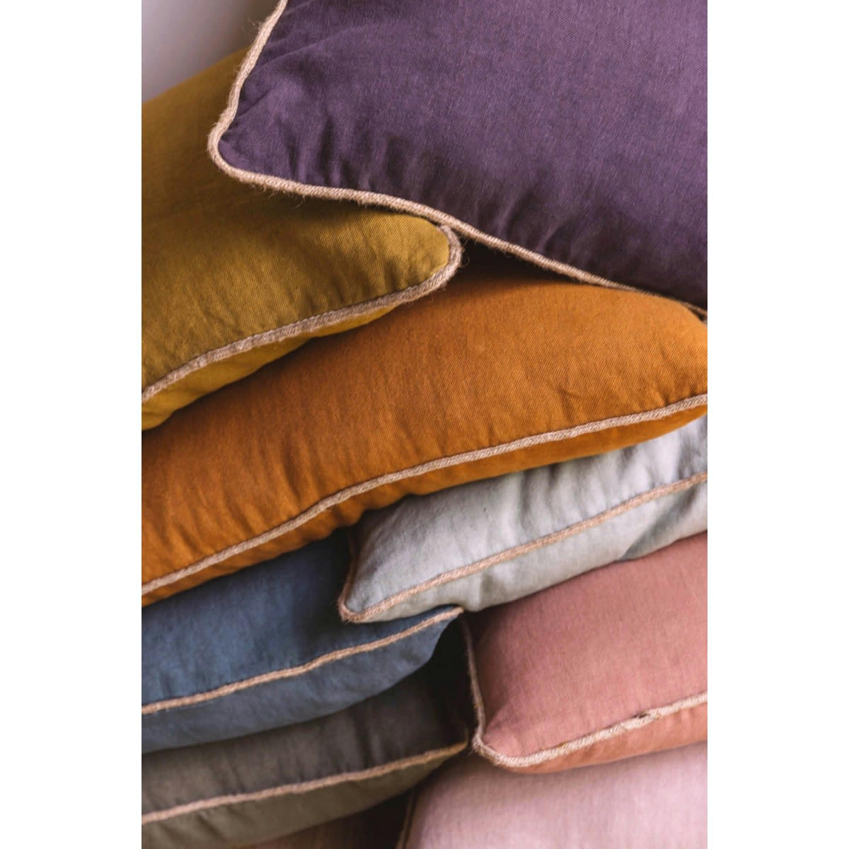 MAINTENANT - Housse de coussin en lin vert clair 40x65