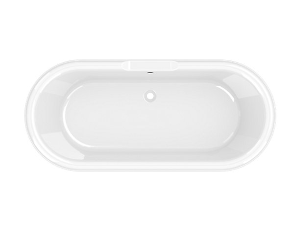 Baignoire îlot adossée 170 x 80 cm noire, GoodHome Emba