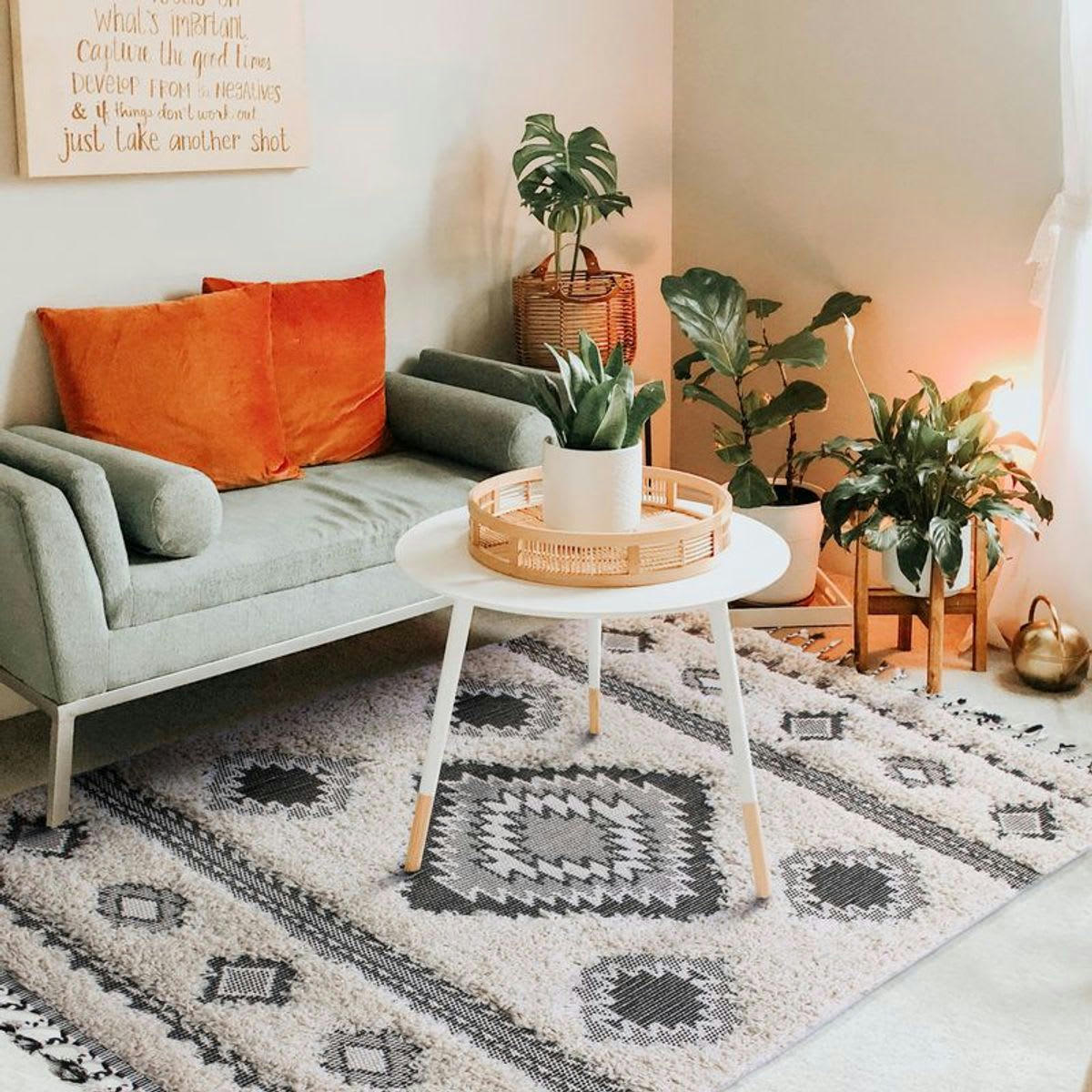 BERBÈRE - Tapis à reliefs losanges crème 120x170