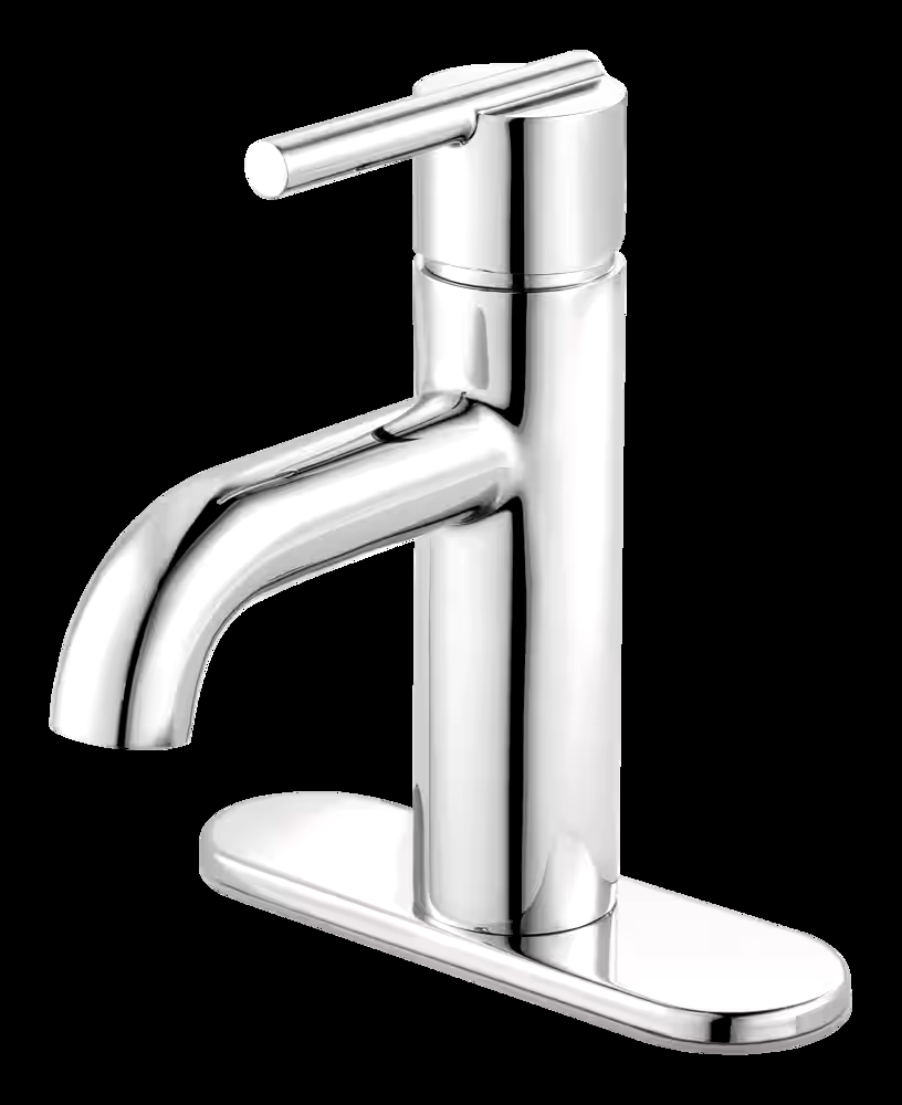 Pfister Fullerton Single Handle Single Hole 4-in Centerset Bathroom Sink Faucet, Push & Seal™ Drain, Chrome