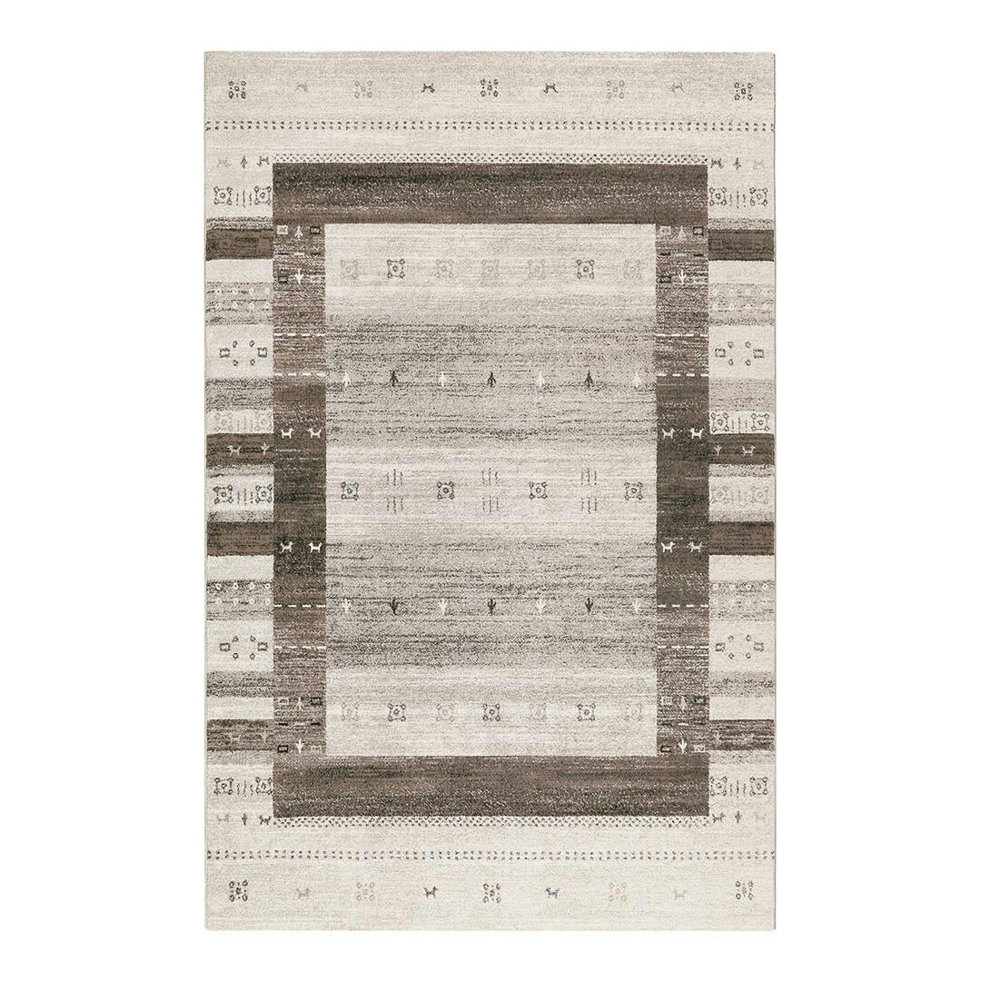 IGOR - Tapis ethnique berbère en polypropylène gris 120x170
