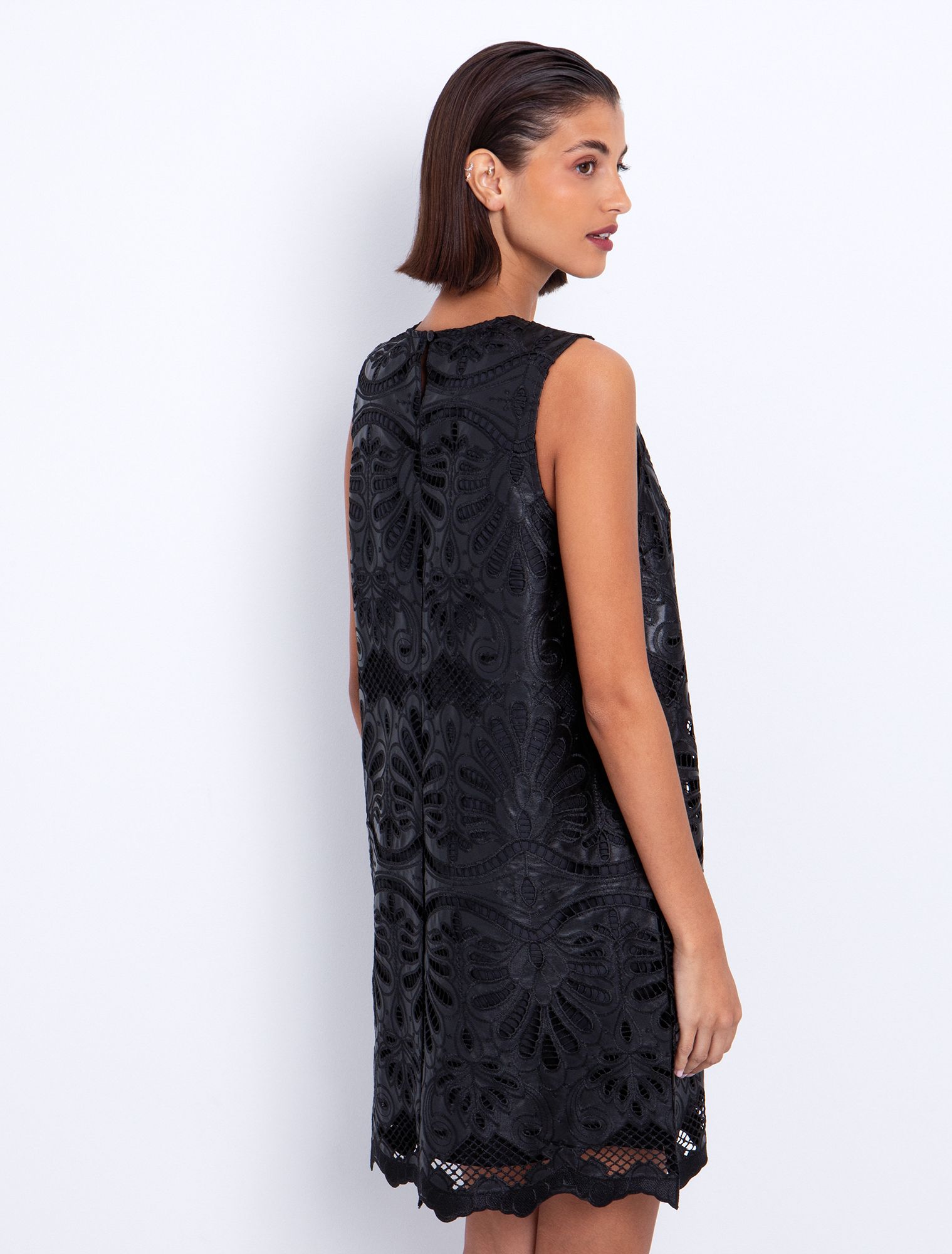 Δαντέλα φόρεμα από δερματίνη