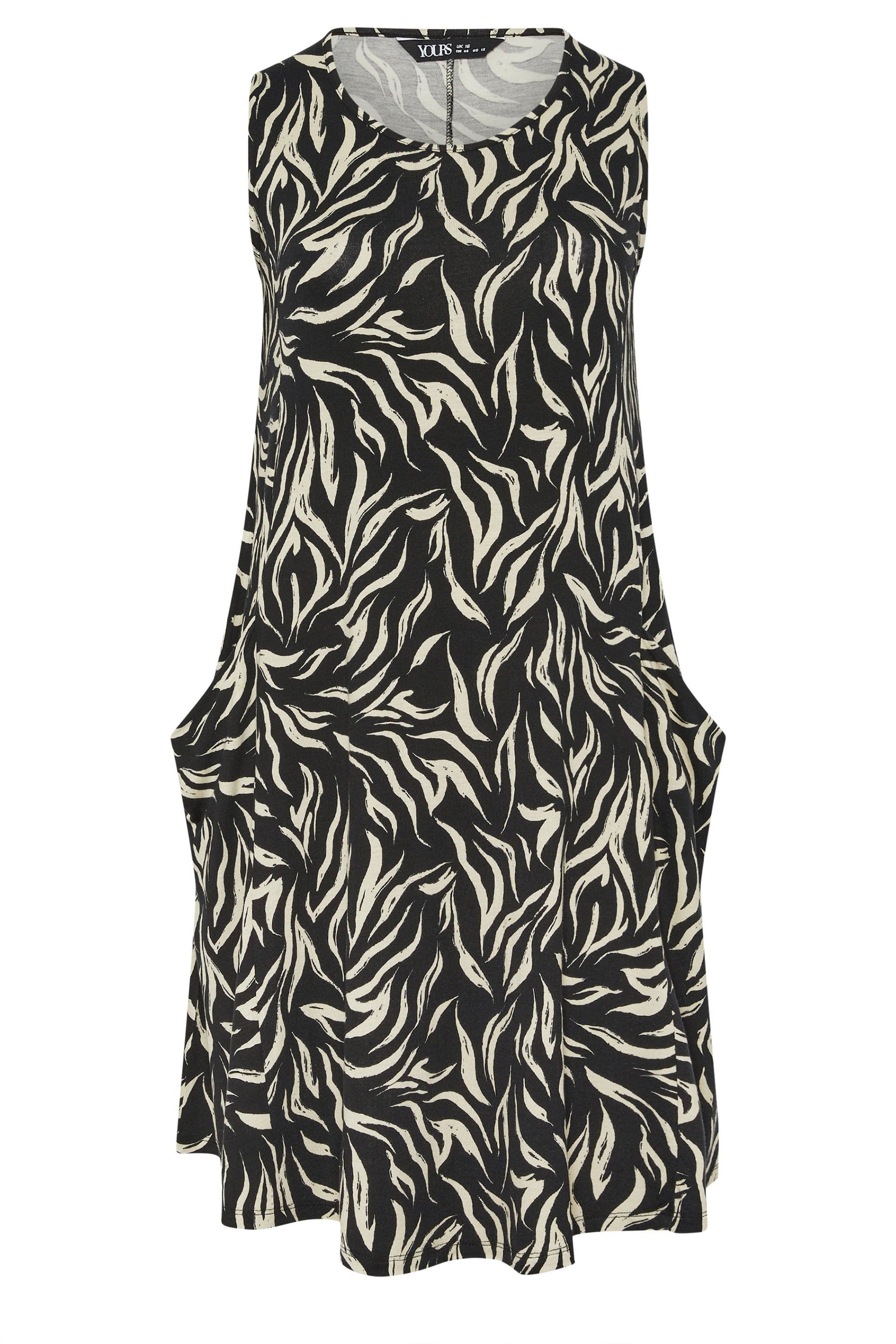 Yours Abstract Drape Pocket Dress