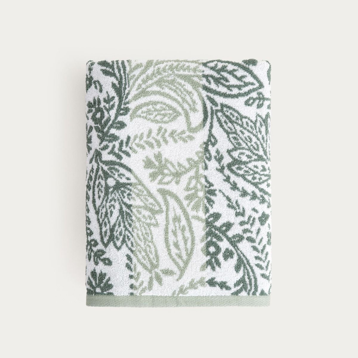 Ręcznik RONU pistacjowy wzorzysty 70x130 cm