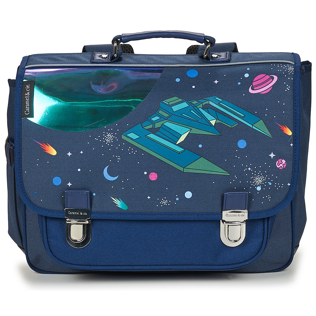 CARAMEL & CIE - CARTABLE 38 CM COSMIC EXPEDITION - Marine