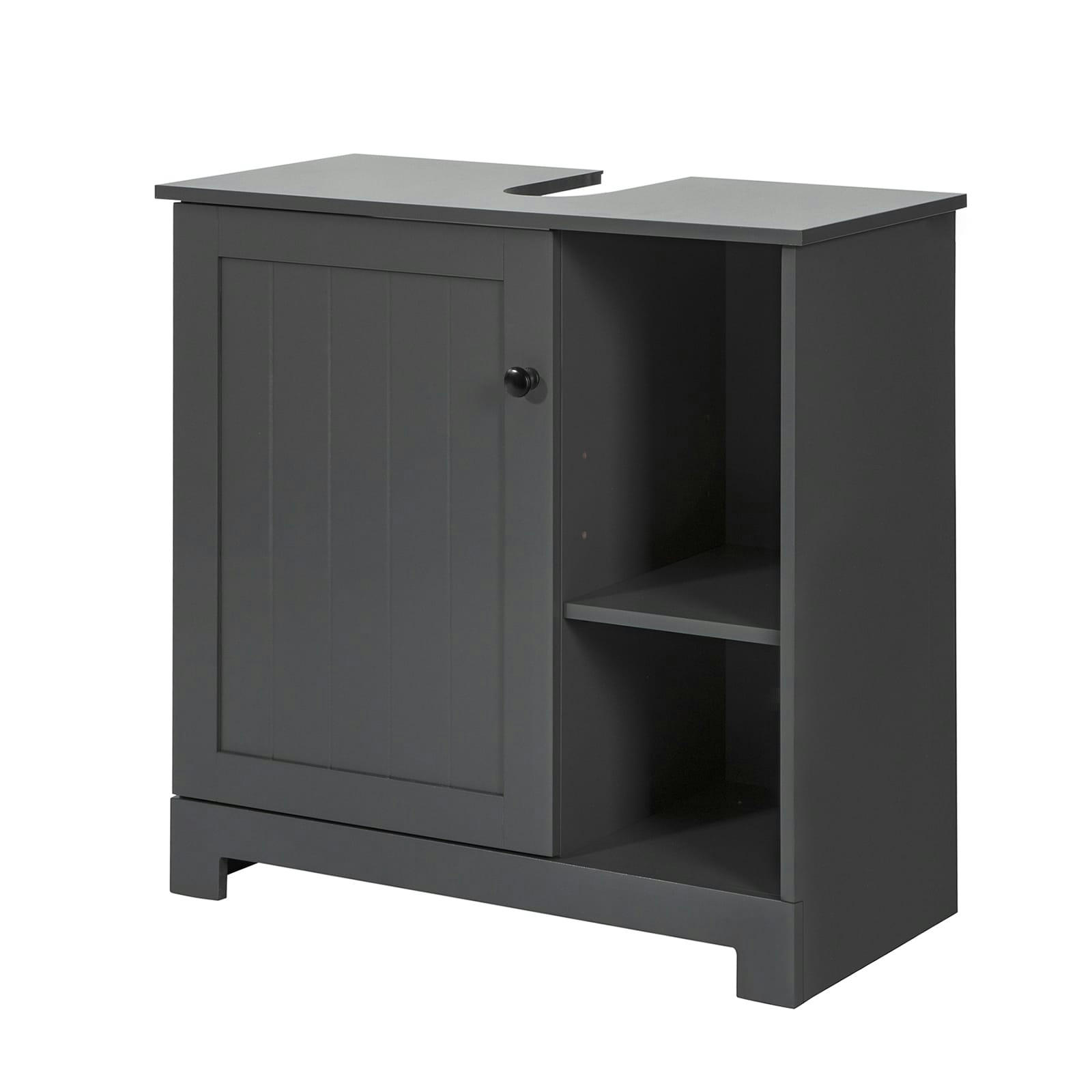 - Meuble sous vasque effet bois gris