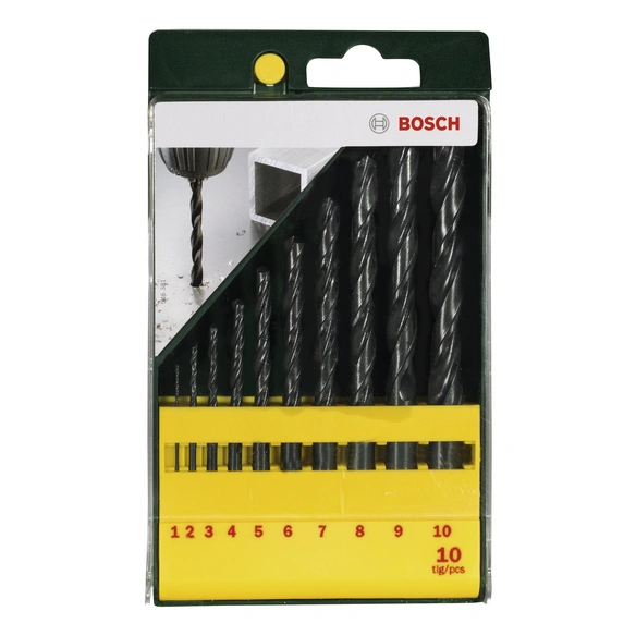 Metallbohrer-Set HSS-R, 10-teilig, 1 - 10 mm