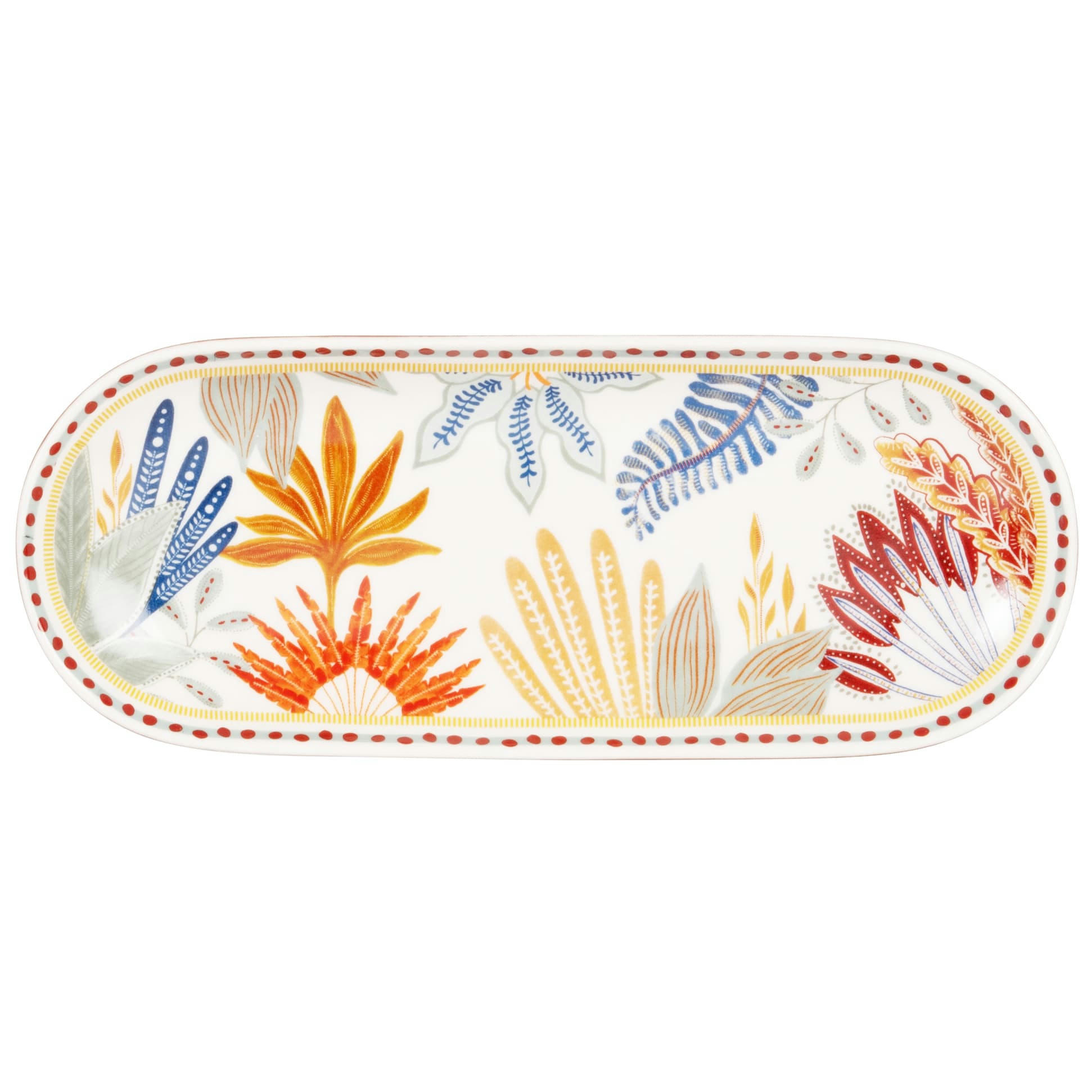 AQABA - Coupelle en grès motif végétal multicolore