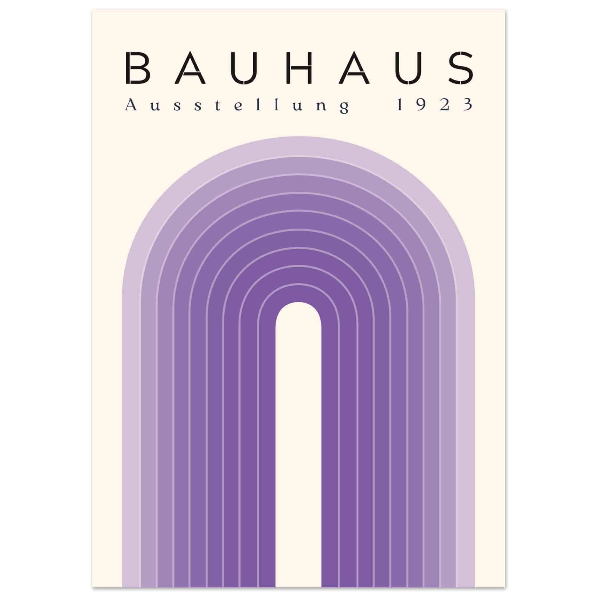 Artfulprints Poster Bauhaus - Purple rainbow  - 50x70 cm - Paars