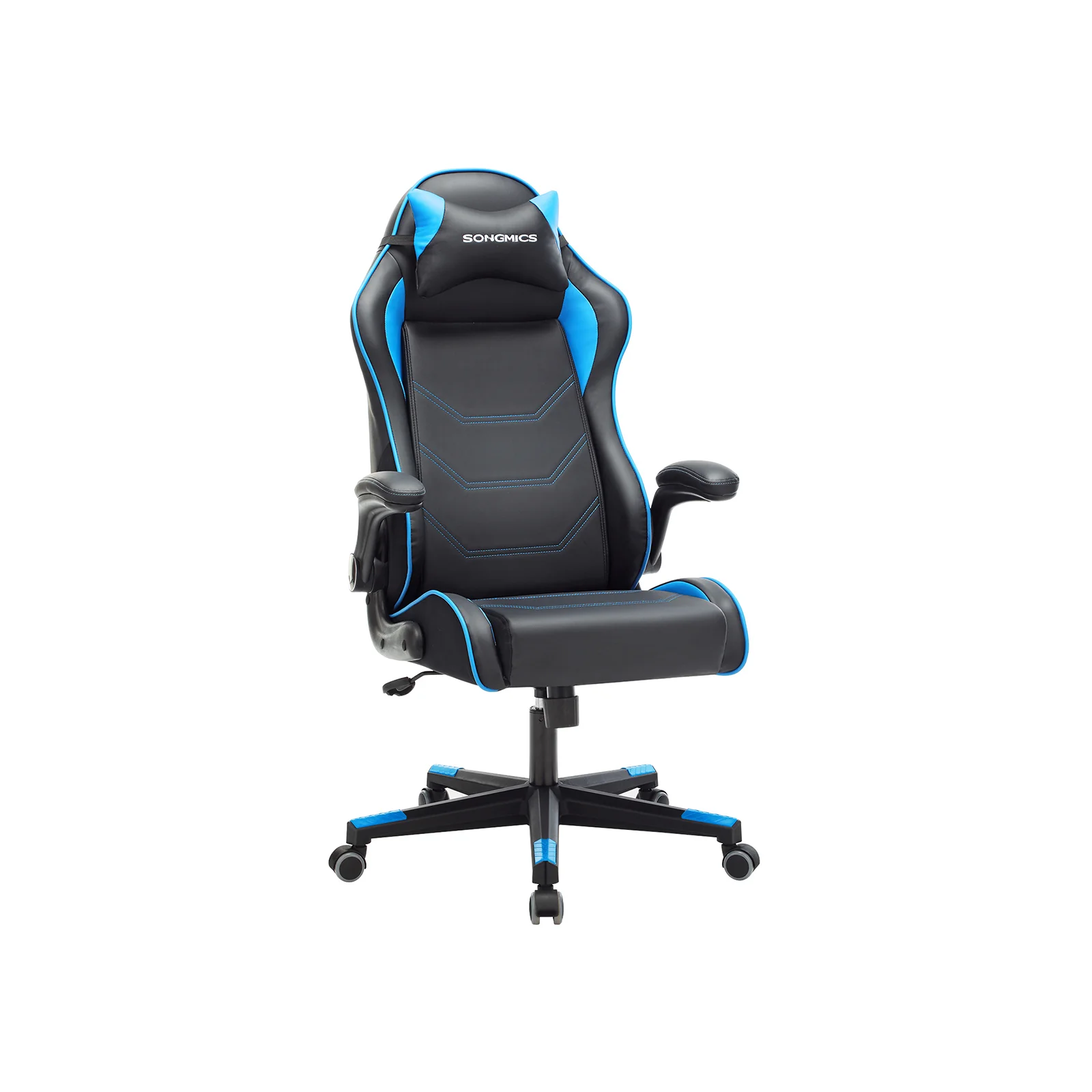 Fauteuil gamer noir bleu