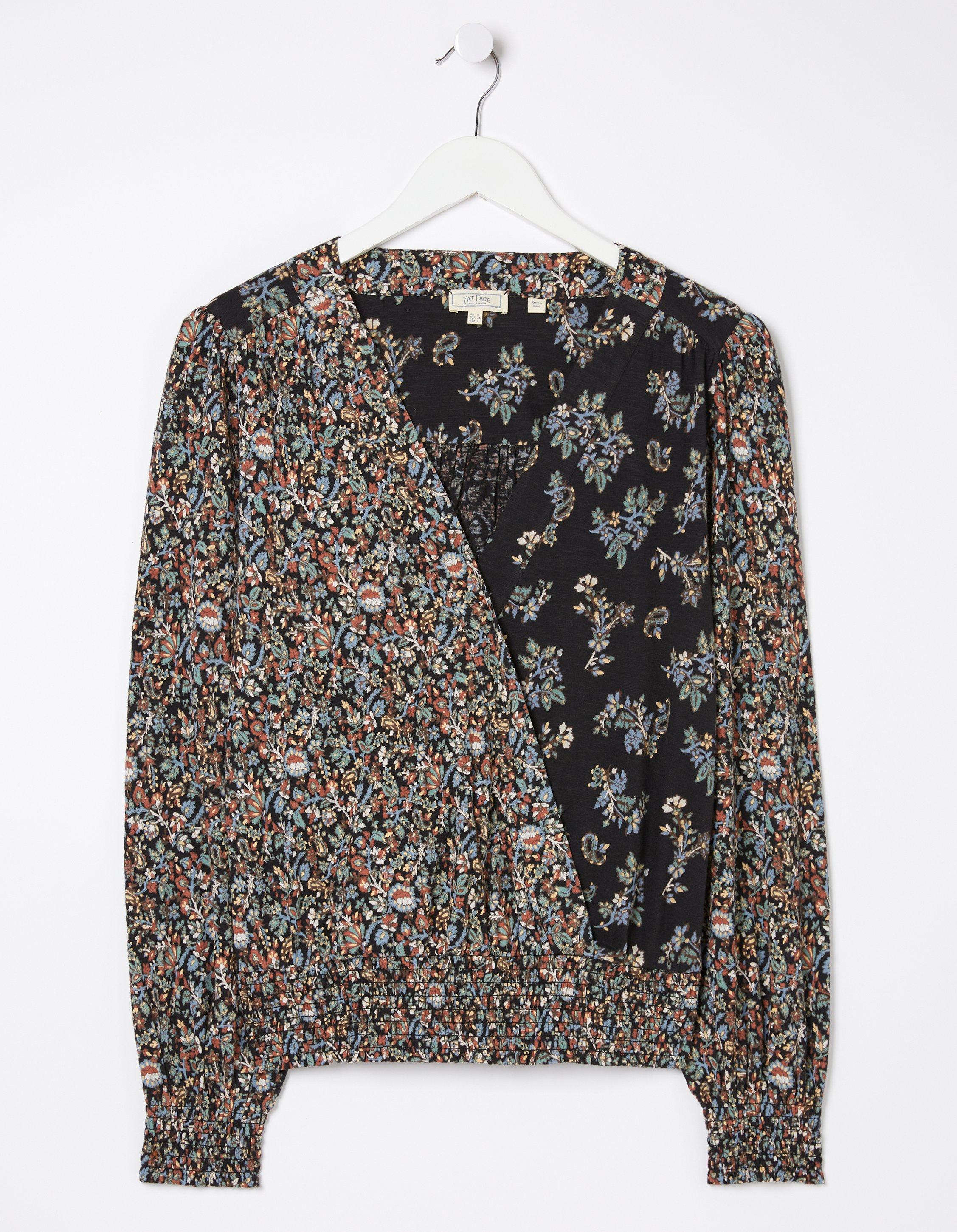 Remi Craft Floral Wrap Top