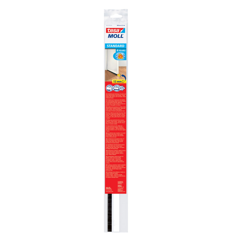 Bas de porte spécial sol lisse transparent 37 mm x 100 cm TESA