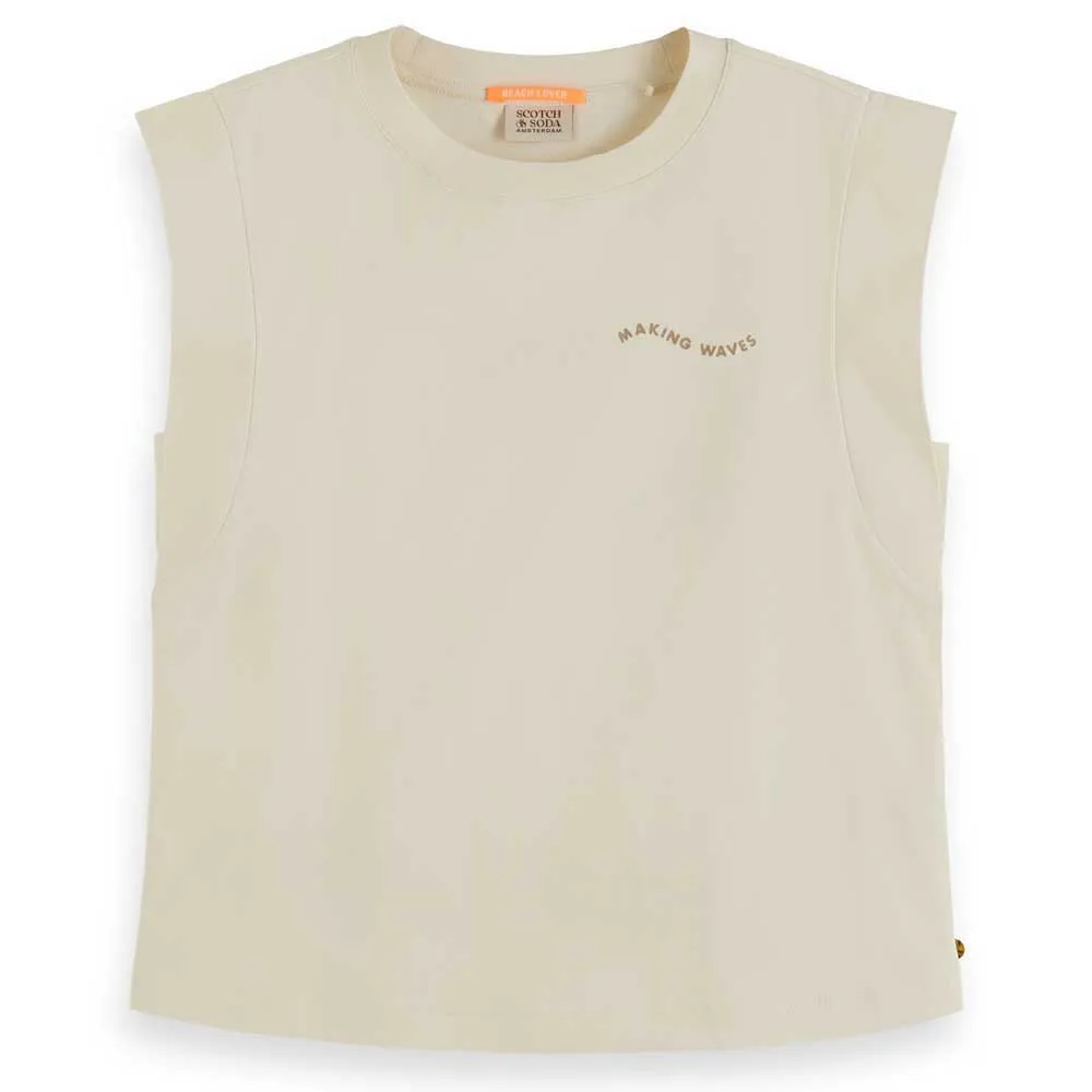 Scotch & Soda Side Panel Insert sleeveless T-shirt