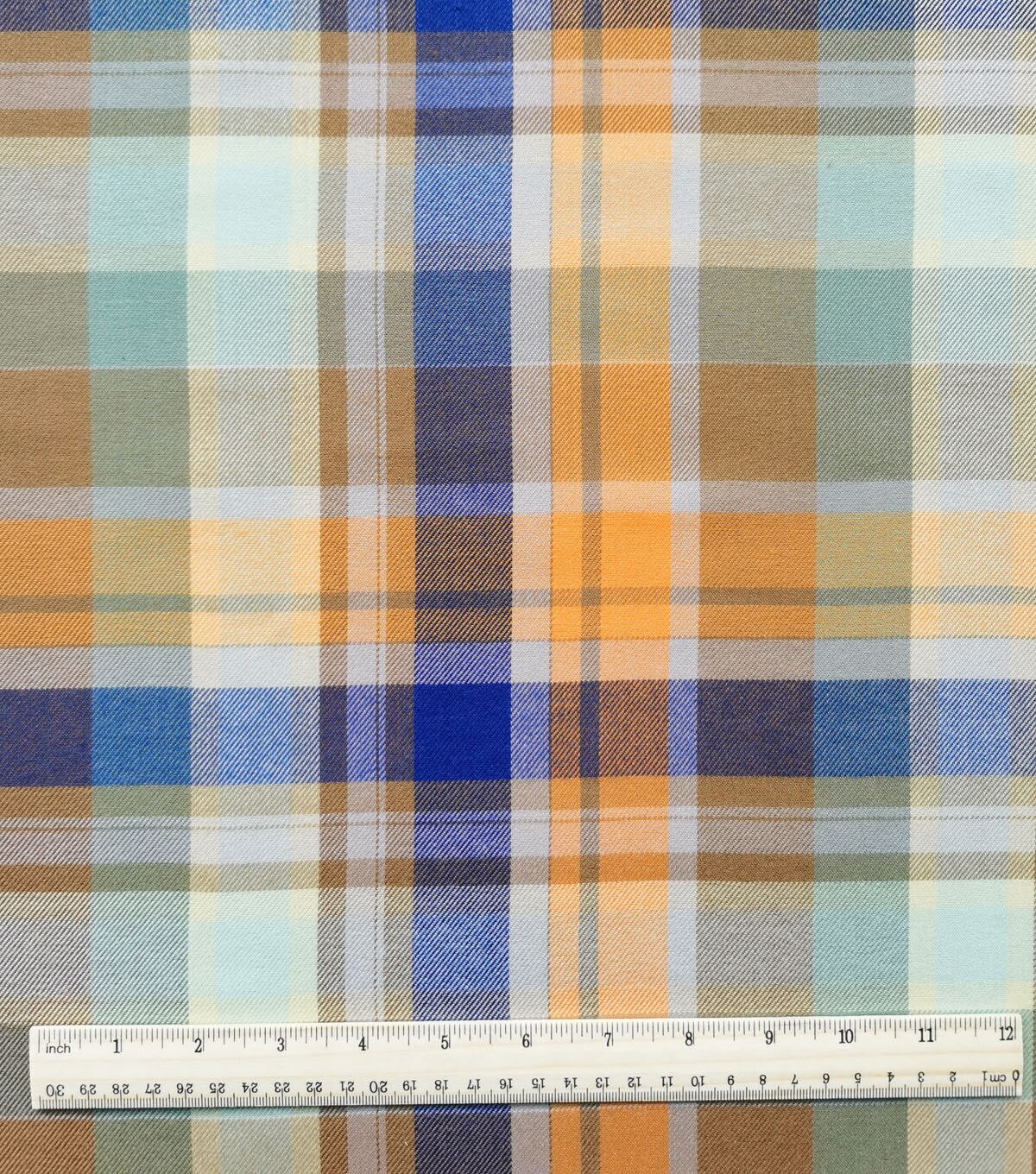 Fall Brushed Plaid Polyester Flannel Fabric