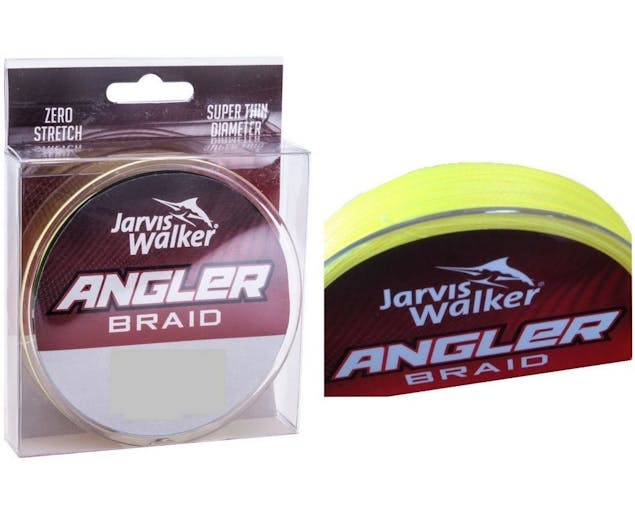 150yd Spool of 15lb Jarvis Walker Angler Braid - Chartreuse Fishing Braid