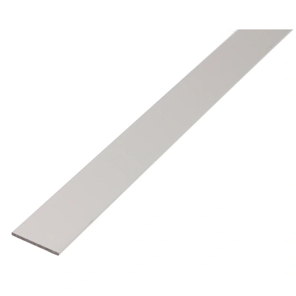 Flachstange, BxL: 15 x 2000 mm, silberfarben