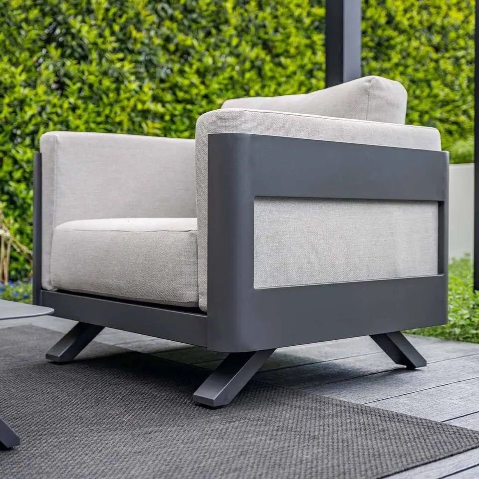 Garden Impressions Medellin loungestoel - donker grijs - valley sand