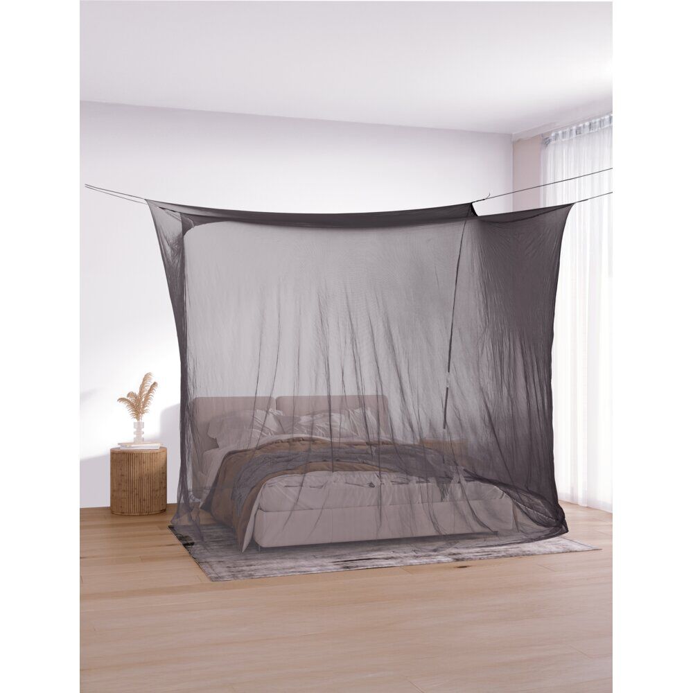 Moustiquaire filet à suspendre noir 200x200x200cm avec sac