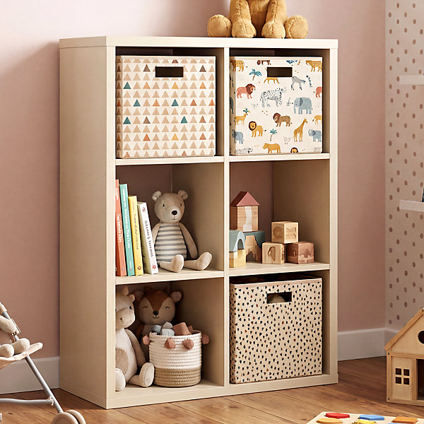 étagère modulable 6 cubes cachemire l.73,5cm x H.108 cm GoodHome Mixxit