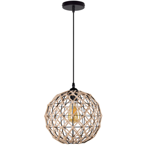 Lampa wisząca czarno-brązowa UMEA1xE27x20W wym: 120x26,5x30 cm Polux