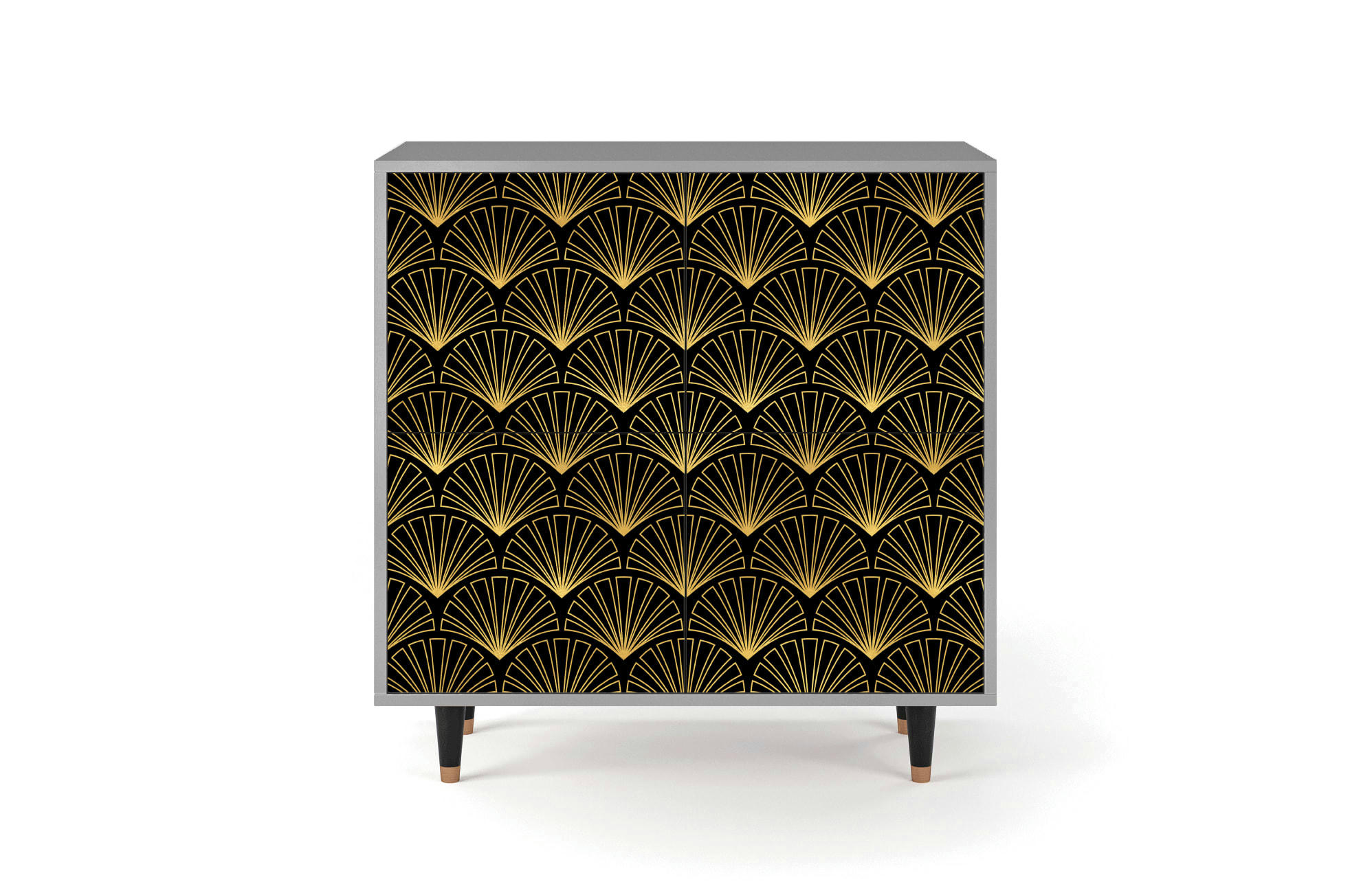 BIRD OF JUNO - Buffet  noir 4 portes L 94 cm