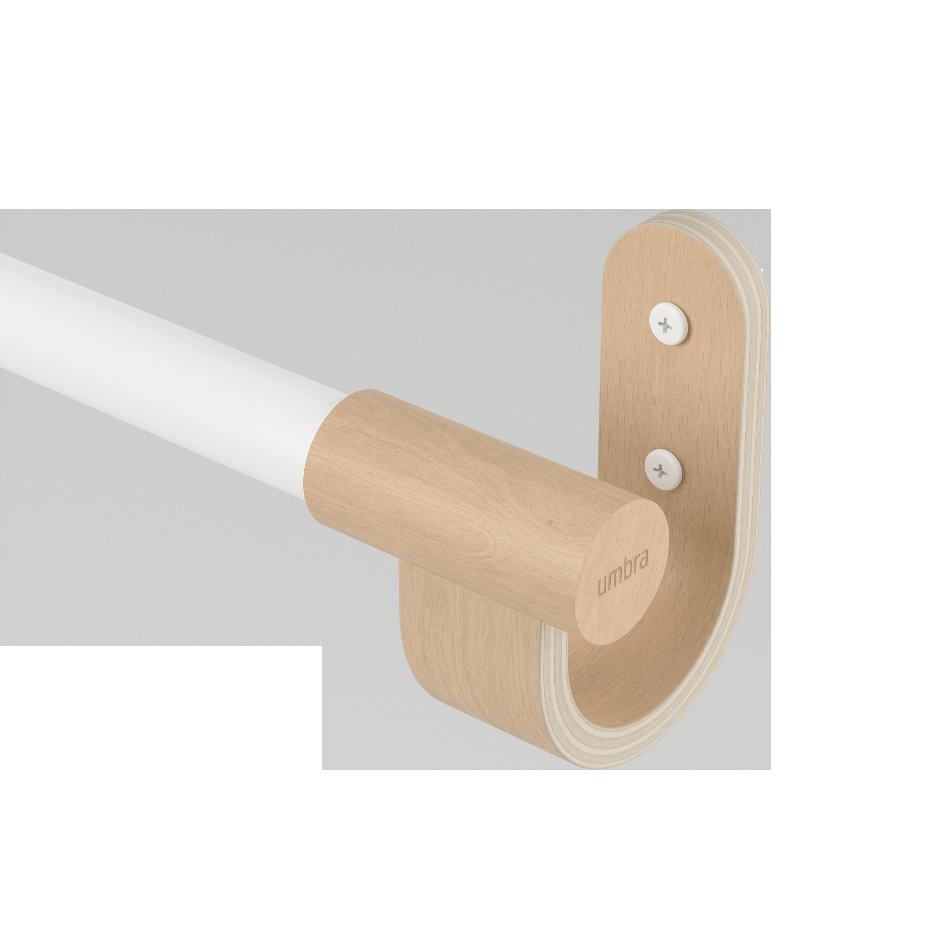 BELLWOOD - Tringle à rideaux extensible (107-305cm) D25mm blanc