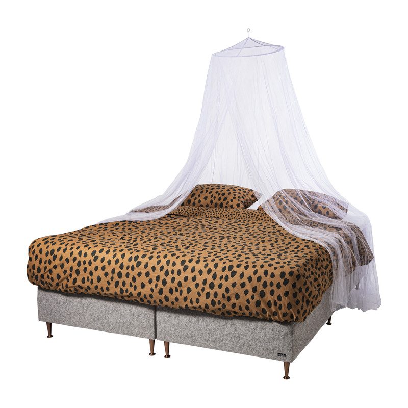 Klamboe met ring - 2-persoons - wit - &Oslash;60x230x1000 cm