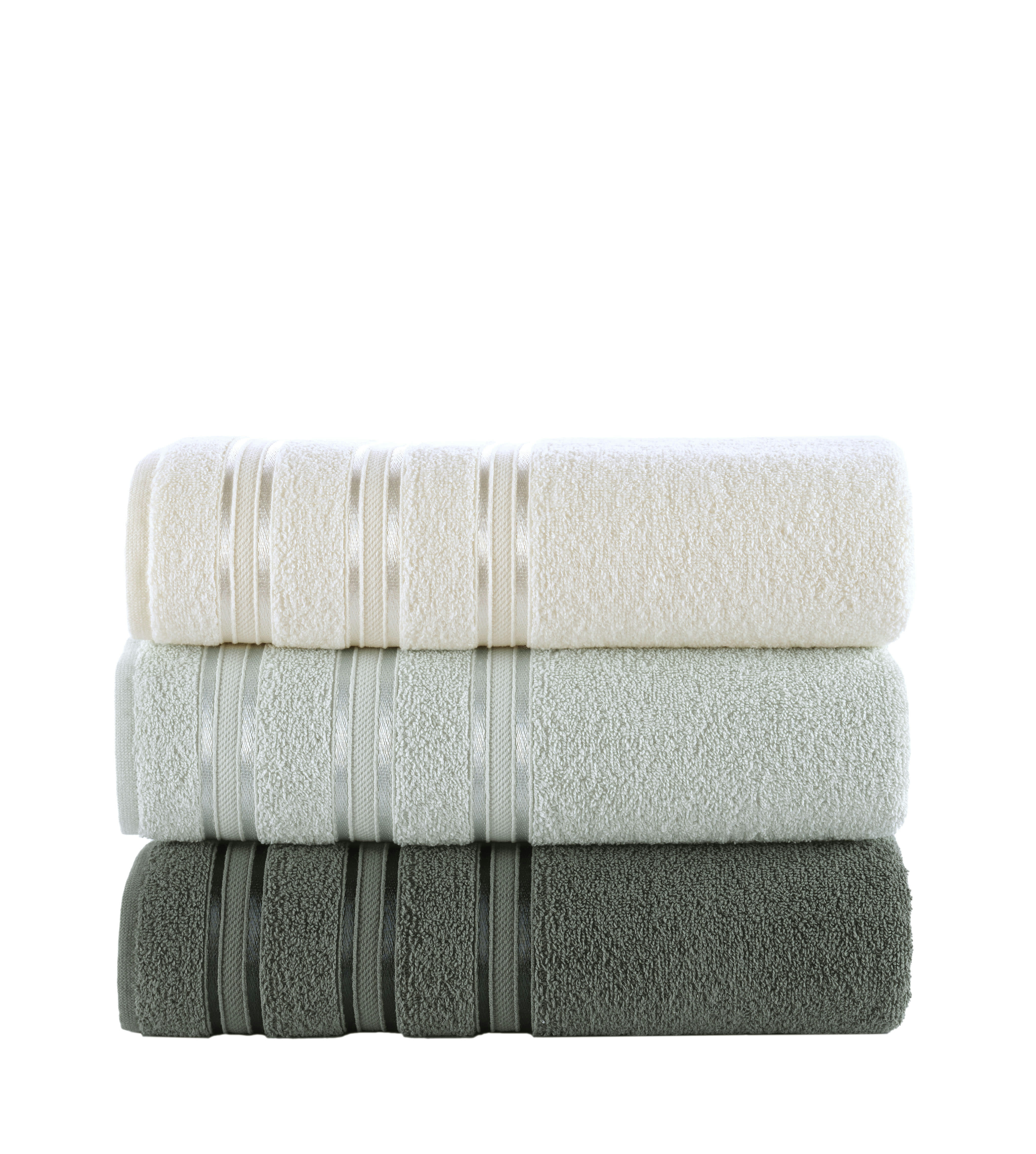 AQUA - Lot de 3 draps de bain 70x140cm  500gr/m2