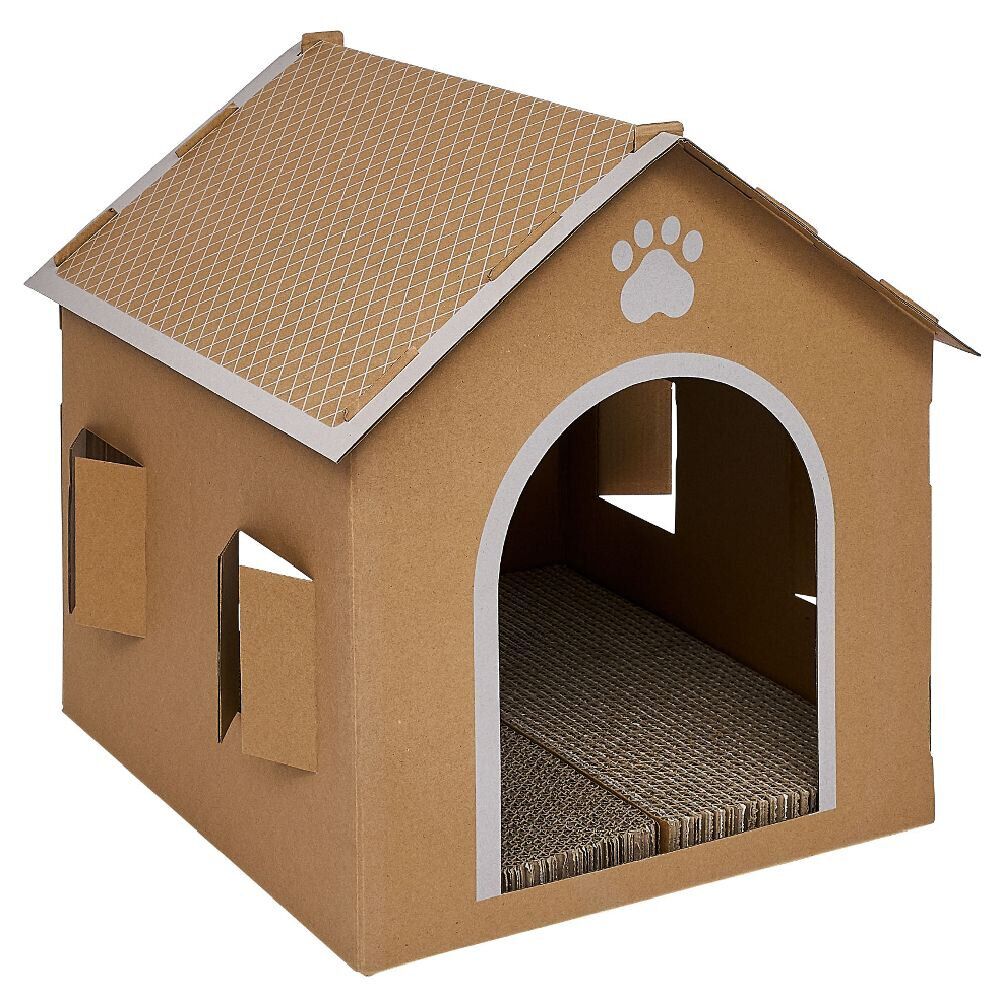 Maison pour chat à décorer avec grattoir intégré