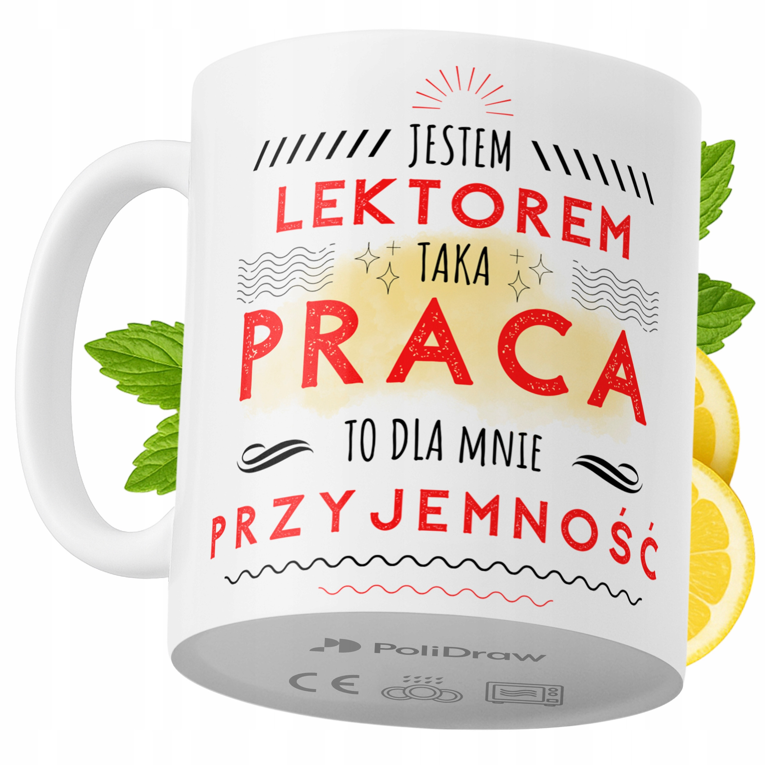 Kubek Dla Lektora na Prezent z Nadrukiem ze Zdjęciem 330 ml PoliDraw
