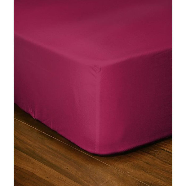 Drap-housse - LOVELY HOME - LH71615 - 160x200 25 cm - Fuchsia