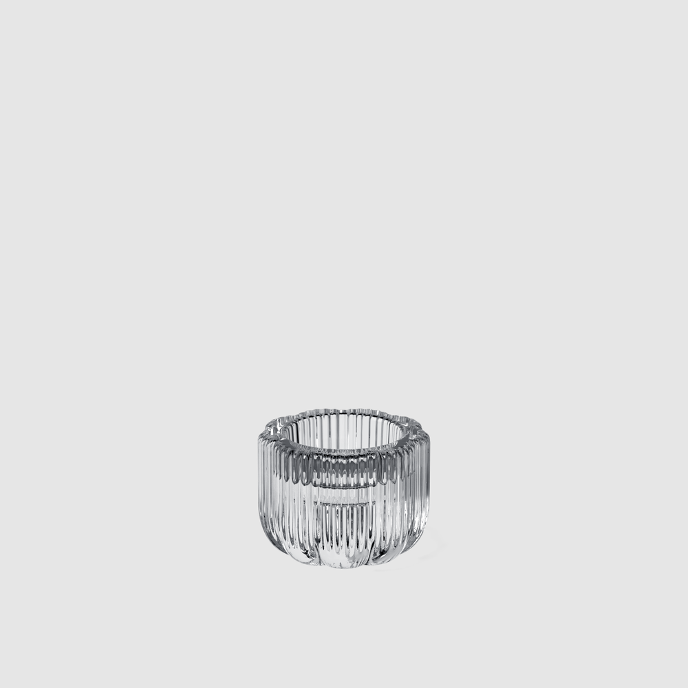 Fleur Candlestick holder - Clear, 2.5'' x 1.8'', glass