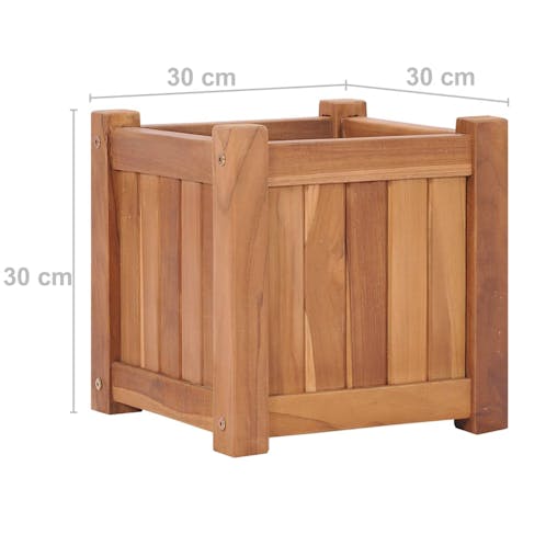 NNEVL Raised Bed 30x30x30 cm Solid Teak Wood