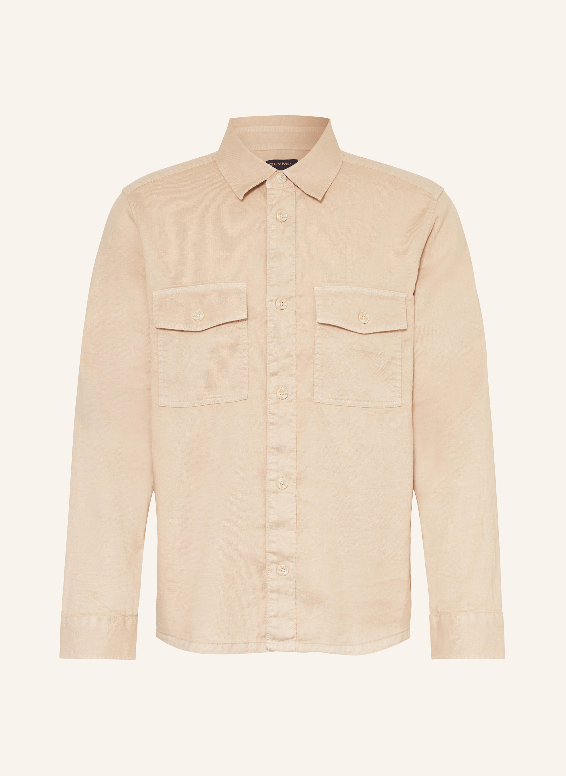 OLYMP Overshirt Casual regular fit mit Leinen