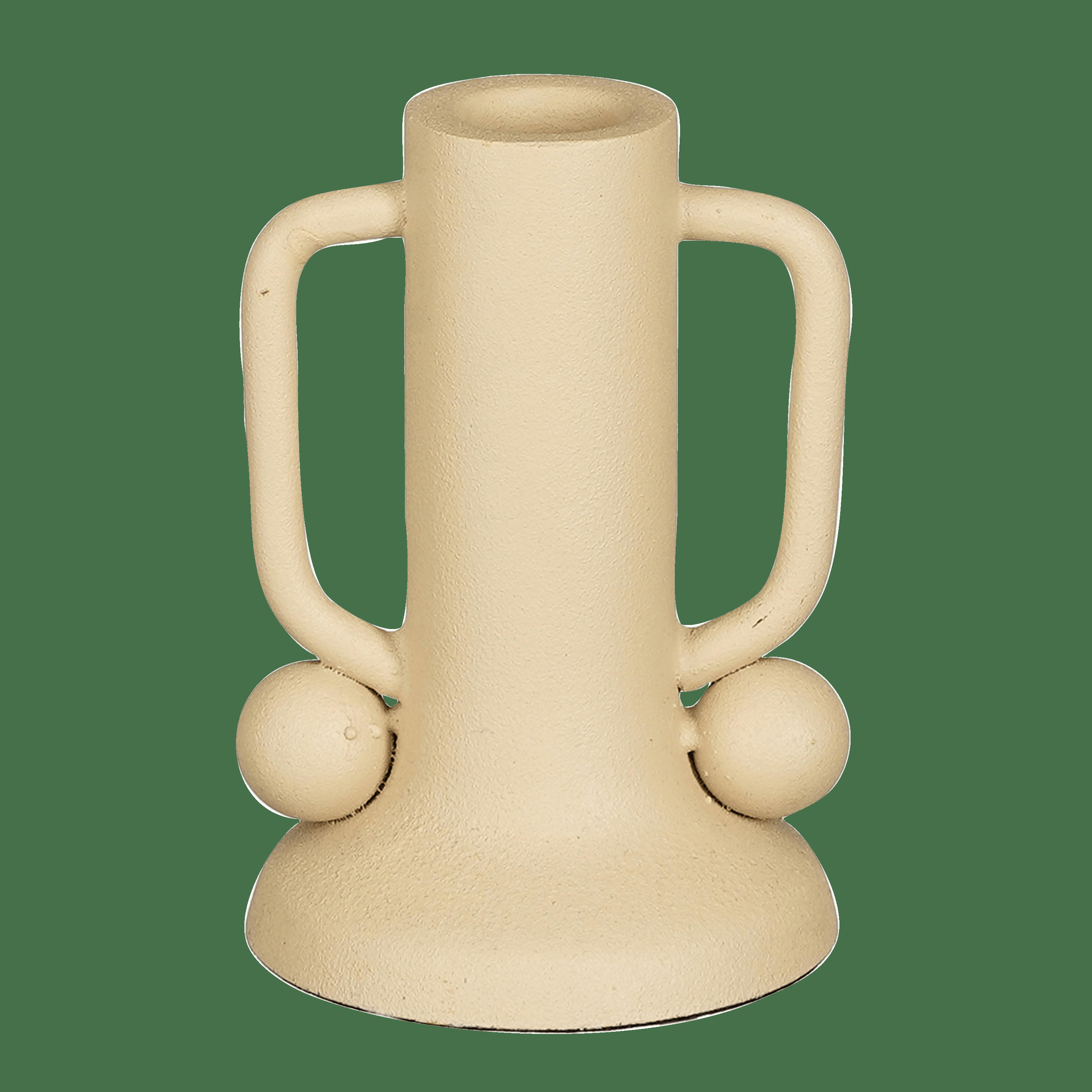 ULA - Bougeoir en métal beige H12