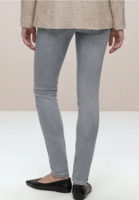 Mid Waist Slim Leg Jeans im Slim Fit